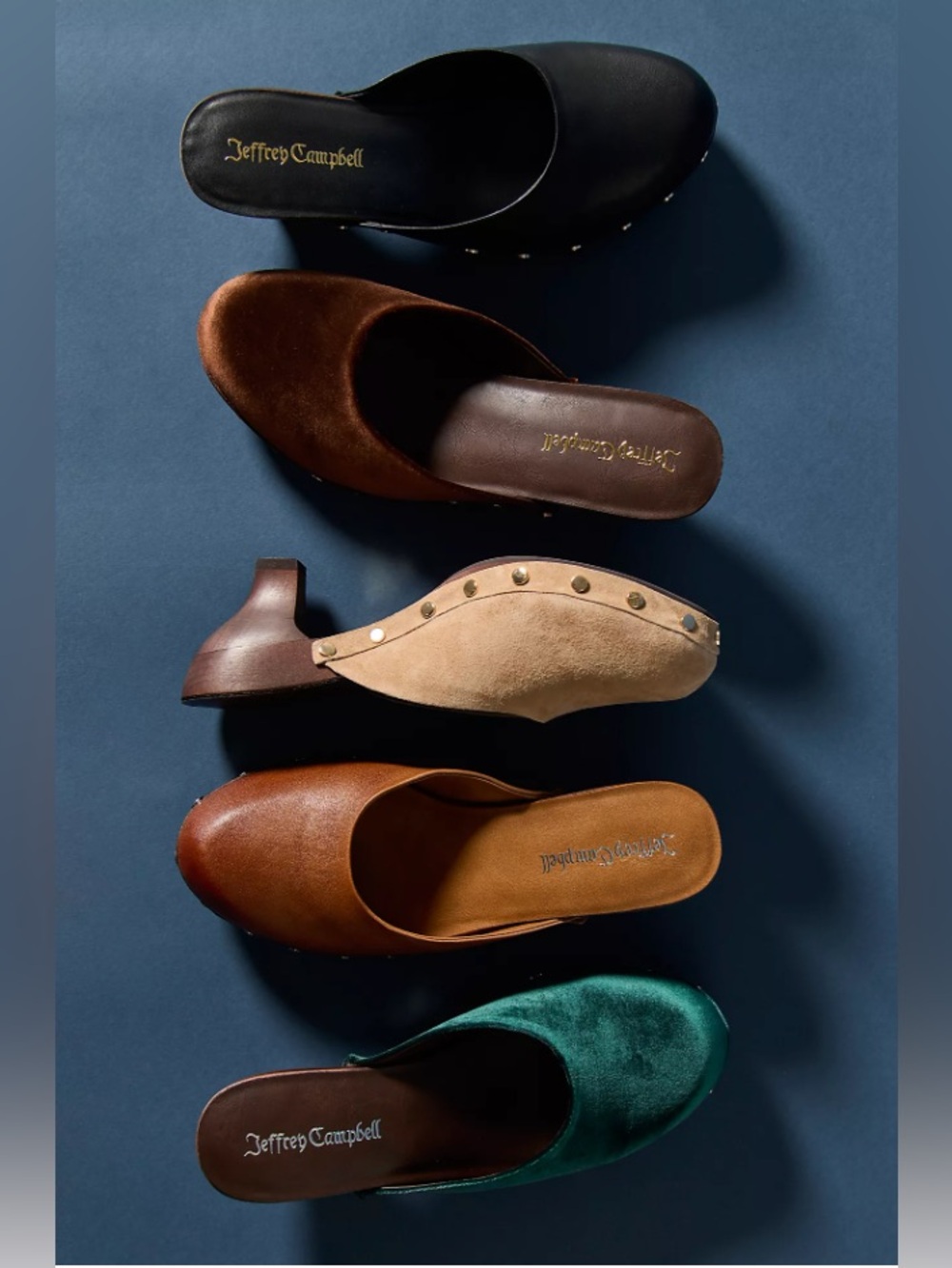 SOLD!!!! Jeffrey Campbell Brown Suede Studded Slip-On Mules - Picture 4 of 13